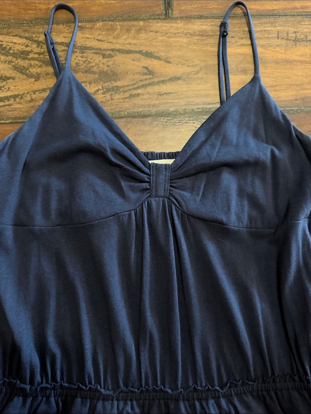 American Eagle Outfitters Navy Blue Tiered Spaghetti Strap Dress - Picture 4 of 6